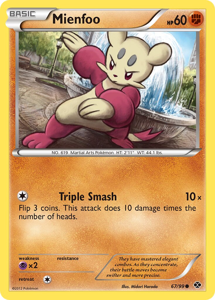 Mienfoo 067/103 — Next Destinies (English Pokémon TCG card)