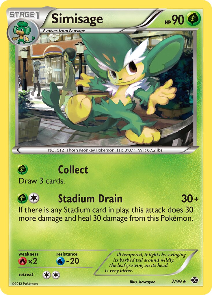 Simisage 007/103 — Next Destinies (English Pokémon TCG card)
