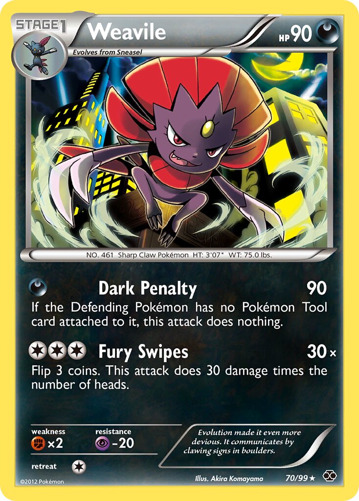Weavile 070/103 — Next Destinies (English Pokémon TCG card)