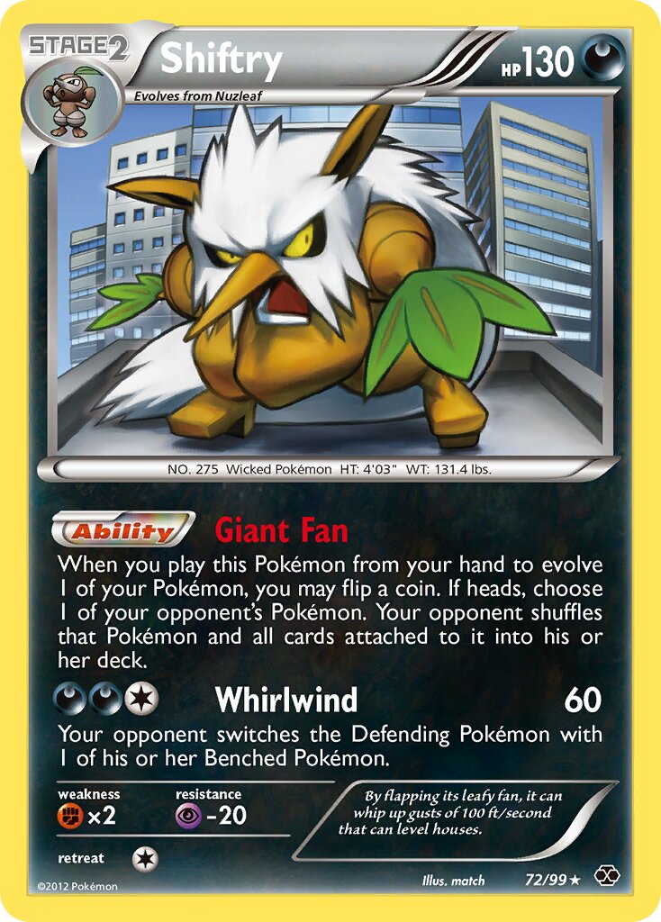 Shiftry 072/103 — Next Destinies (English Pokémon TCG card)