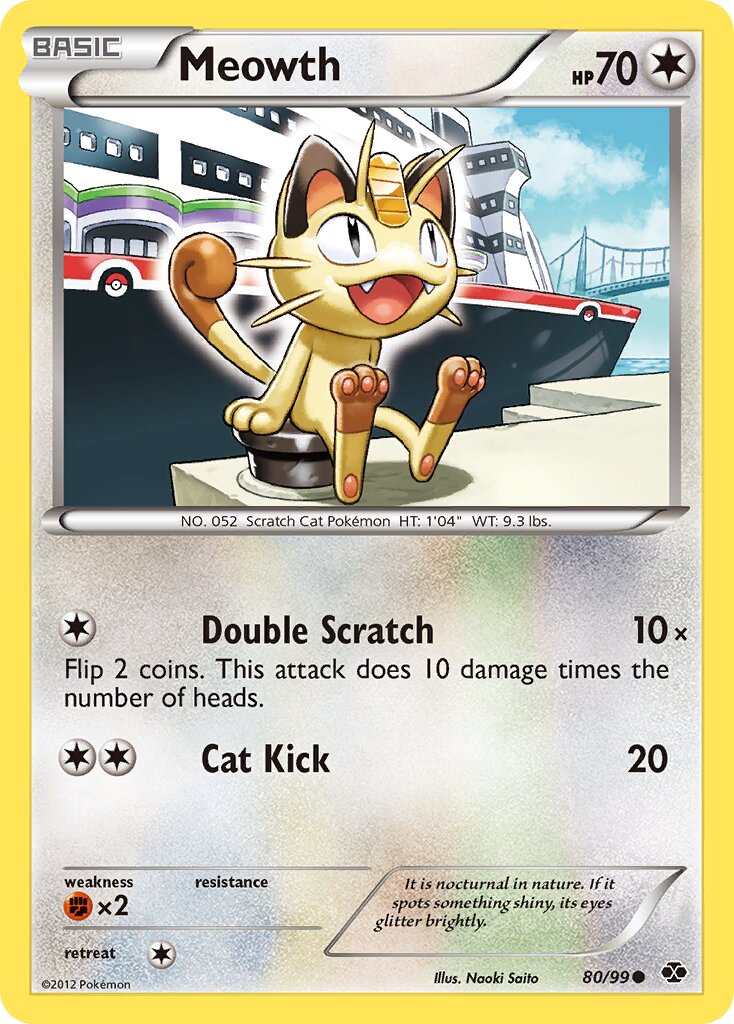 Meowth 080/103 — Next Destinies (English Pokémon TCG card)