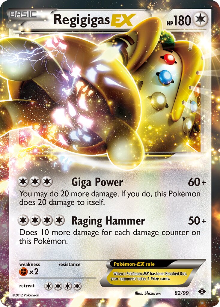 Regigigas-EX 082/103 — Next Destinies (English Pokémon TCG card)
