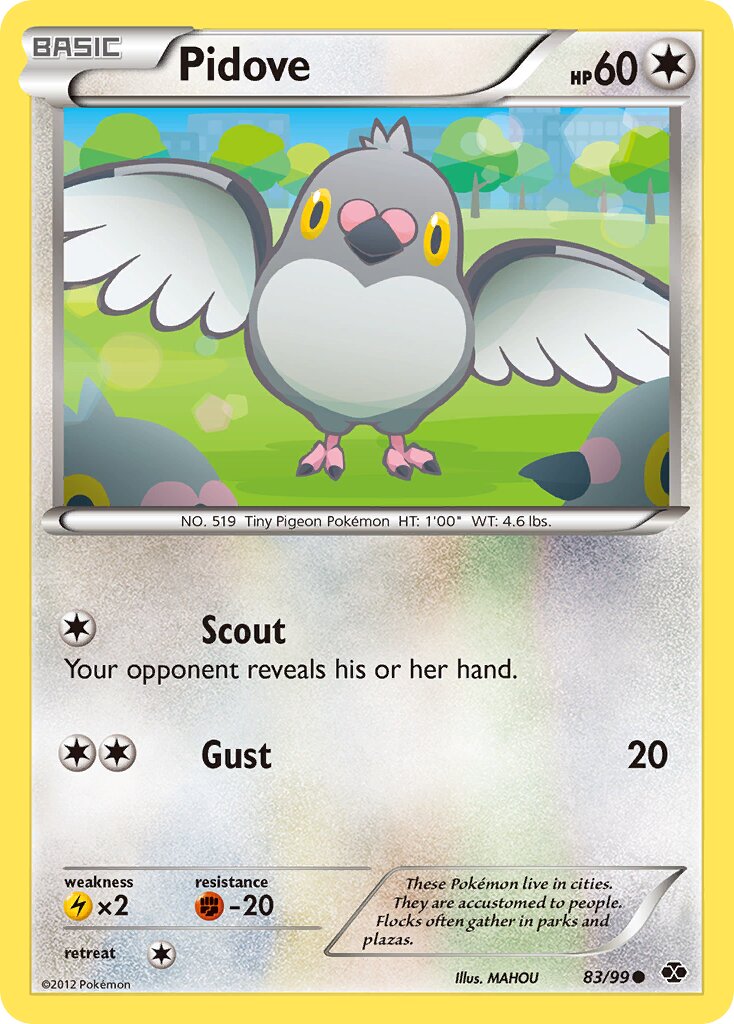Pidove 083/103 — Next Destinies (English Pokémon TCG card)