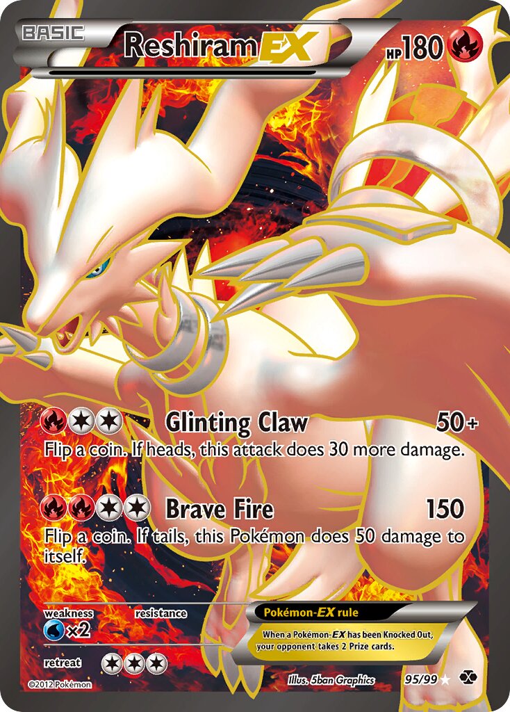 Reshiram-EX 095/103 — Next Destinies (English Pokémon TCG card)