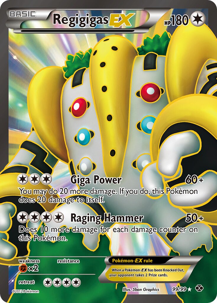 Regigigas-EX 099/103 — Next Destinies (English Pokémon TCG card)