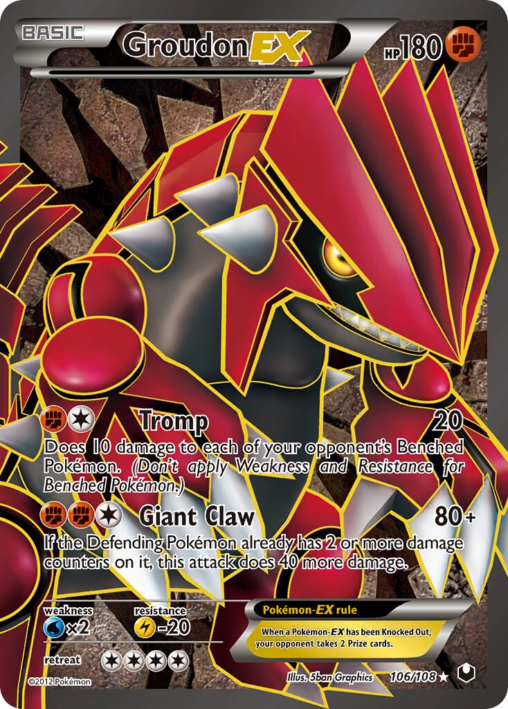 Groudon-EX 106/111 — Dark Explorers (English Pokémon TCG card)