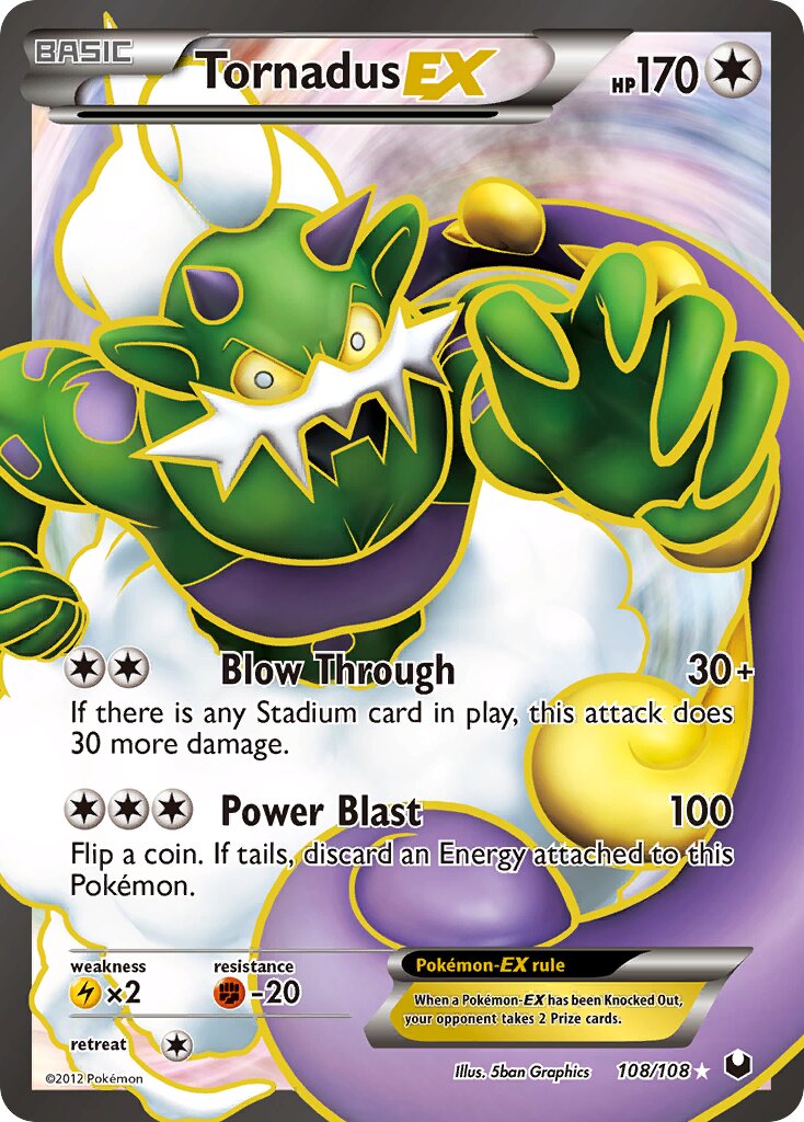 Tornadus-EX 108/111 — Dark Explorers (English Pokémon TCG card)