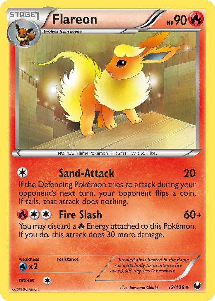 Flareon 012/111 — Dark Explorers (English Pokémon TCG card)