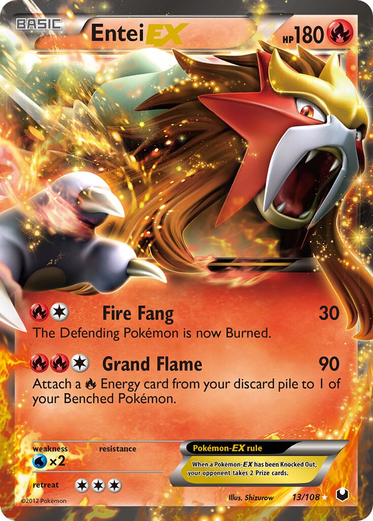 Entei-EX 013/111 — Dark Explorers (English Pokémon TCG card)