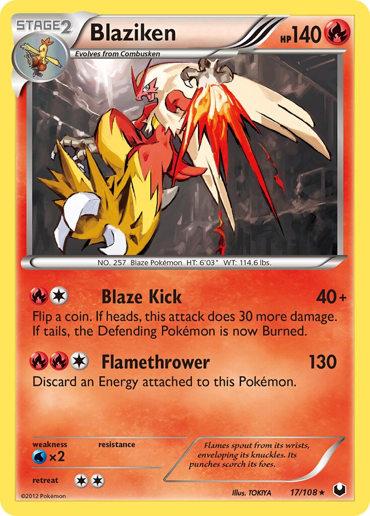 Blaziken 017/111 — Dark Explorers (English Pokémon TCG card)