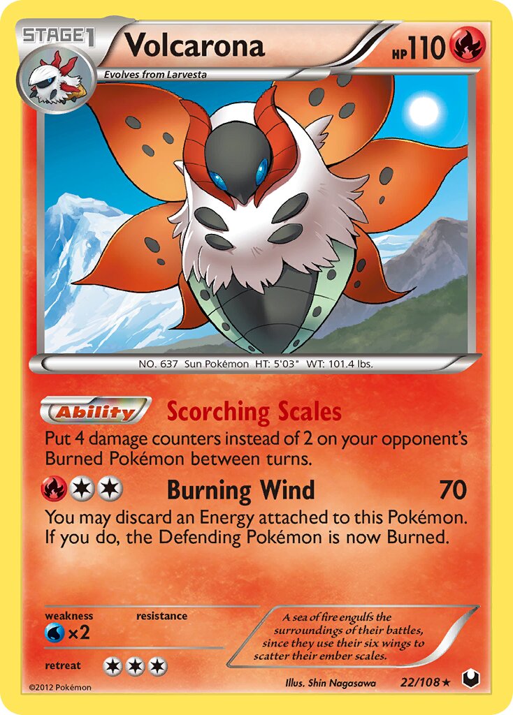 Volcarona 022/111 — Dark Explorers (English Pokémon TCG card)
