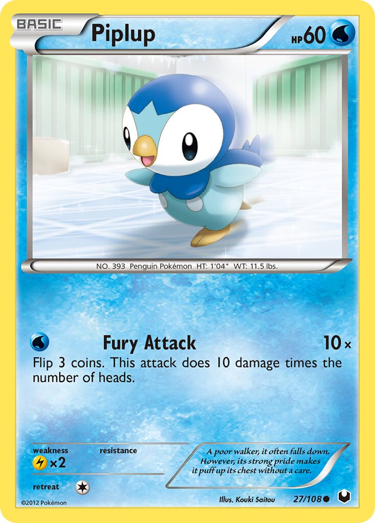 Piplup 027/111 — Dark Explorers (English Pokémon TCG card)