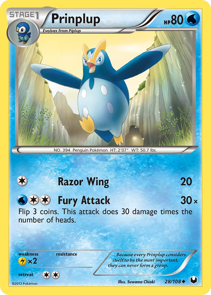 Prinplup 028/111 — Dark Explorers (English Pokémon TCG card)