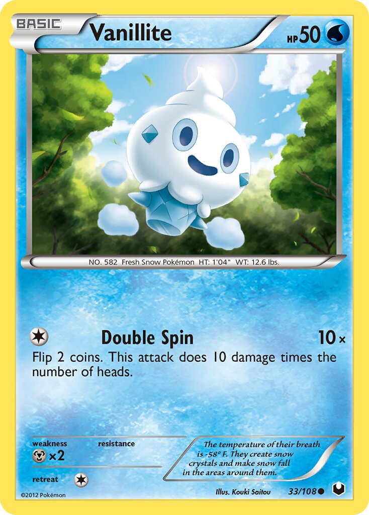 Vanillite 033/111 — Dark Explorers (English Pokémon TCG card)