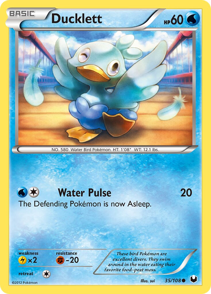 Ducklett 035/111 — Dark Explorers (English Pokémon TCG card)