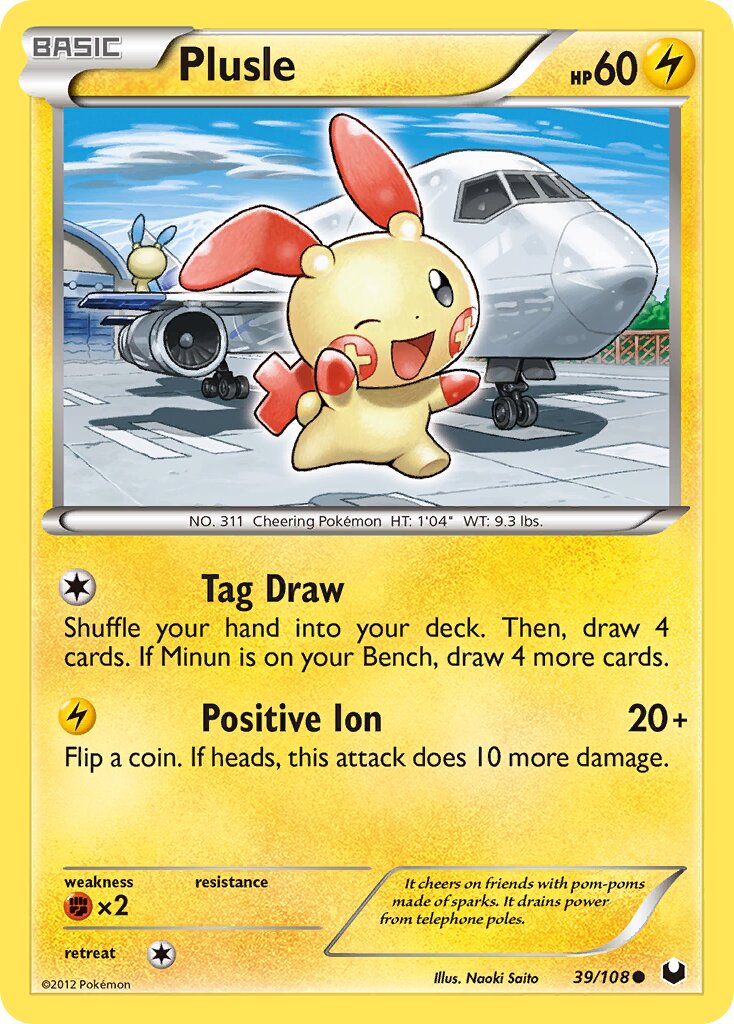 Plusle 039/111 — Dark Explorers (English Pokémon TCG card)