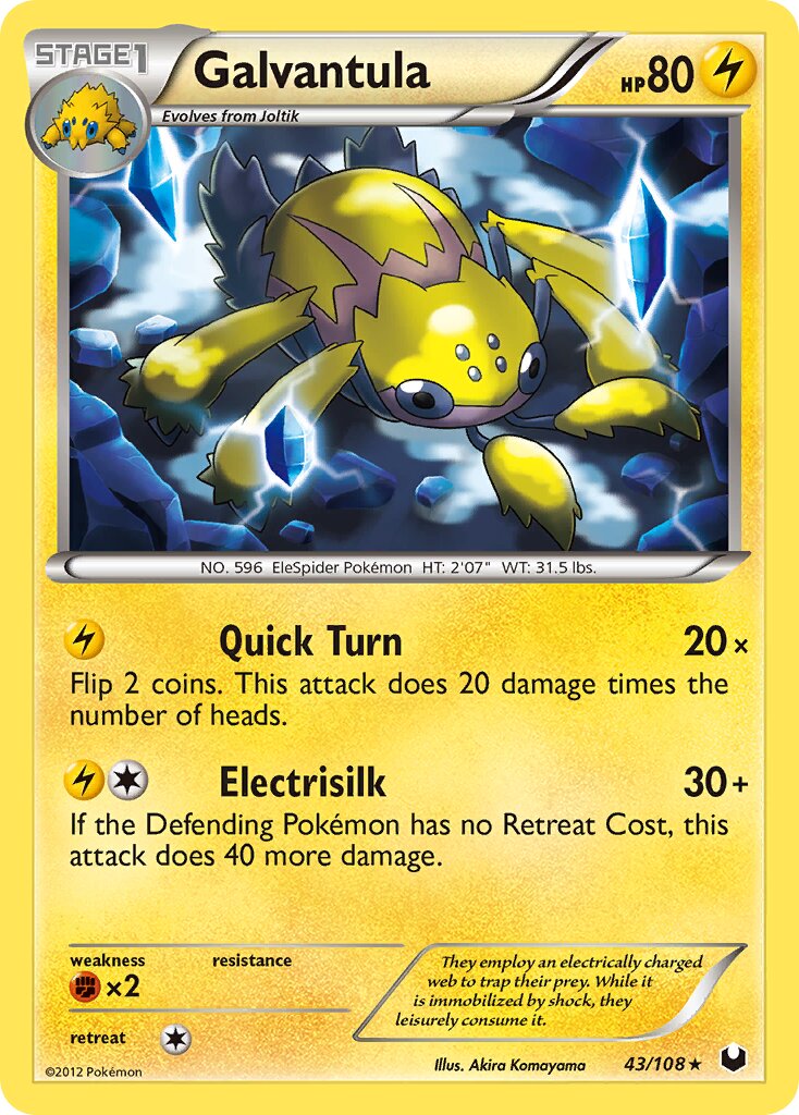Galvantula 043/111 — Dark Explorers (English Pokémon TCG card)
