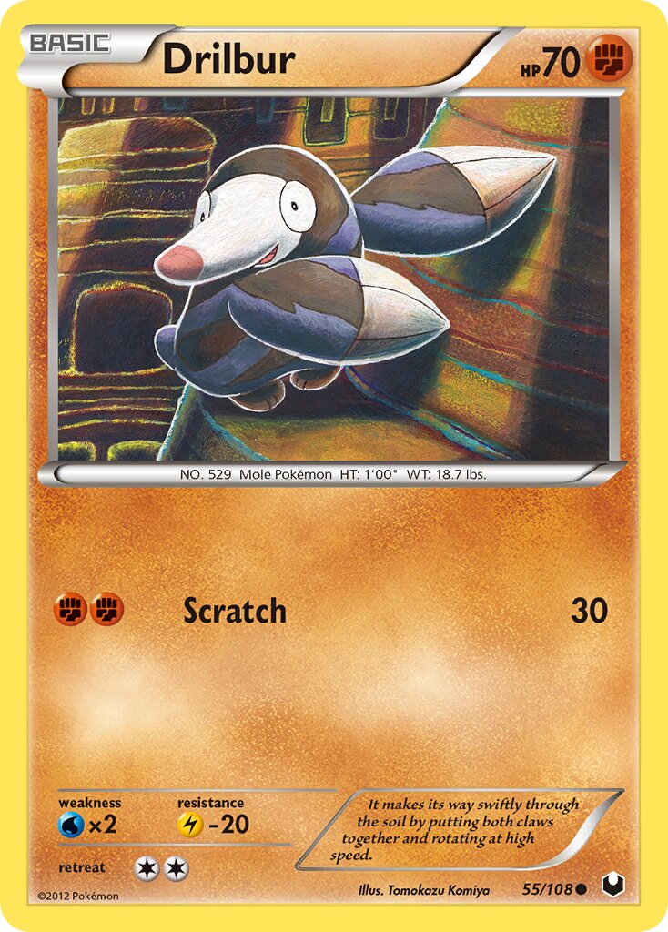 Drilbur 055/111 — Dark Explorers (English Pokémon TCG card)