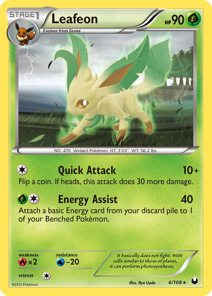 Leafeon 006/111 — Dark Explorers (English Pokémon TCG card)