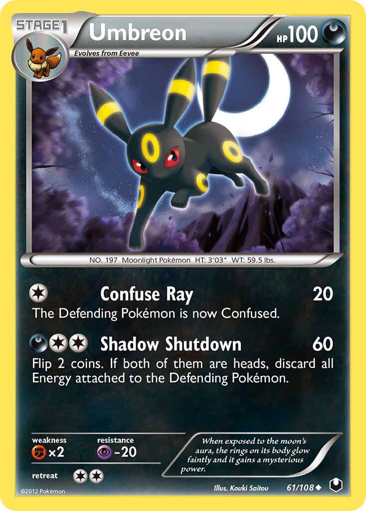 Umbreon 061/111 — Dark Explorers (English Pokémon TCG card)