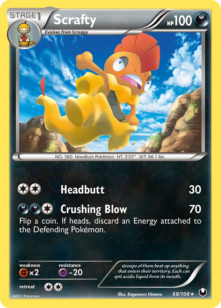 Scrafty 068/111 — Dark Explorers (English Pokémon TCG card)