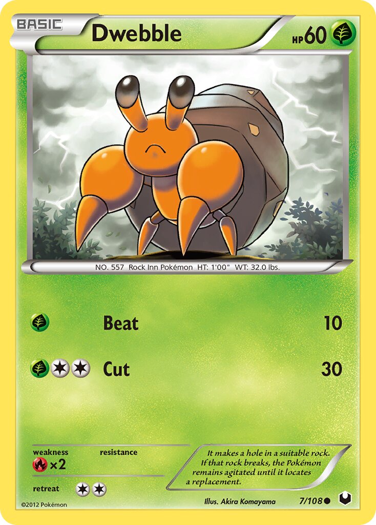 Dwebble 007/111 — Dark Explorers (English Pokémon TCG card)