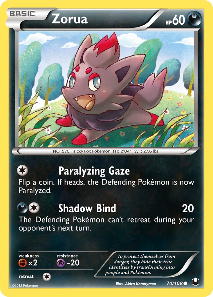 Zorua 070/111 — Dark Explorers (English Pokémon TCG card)