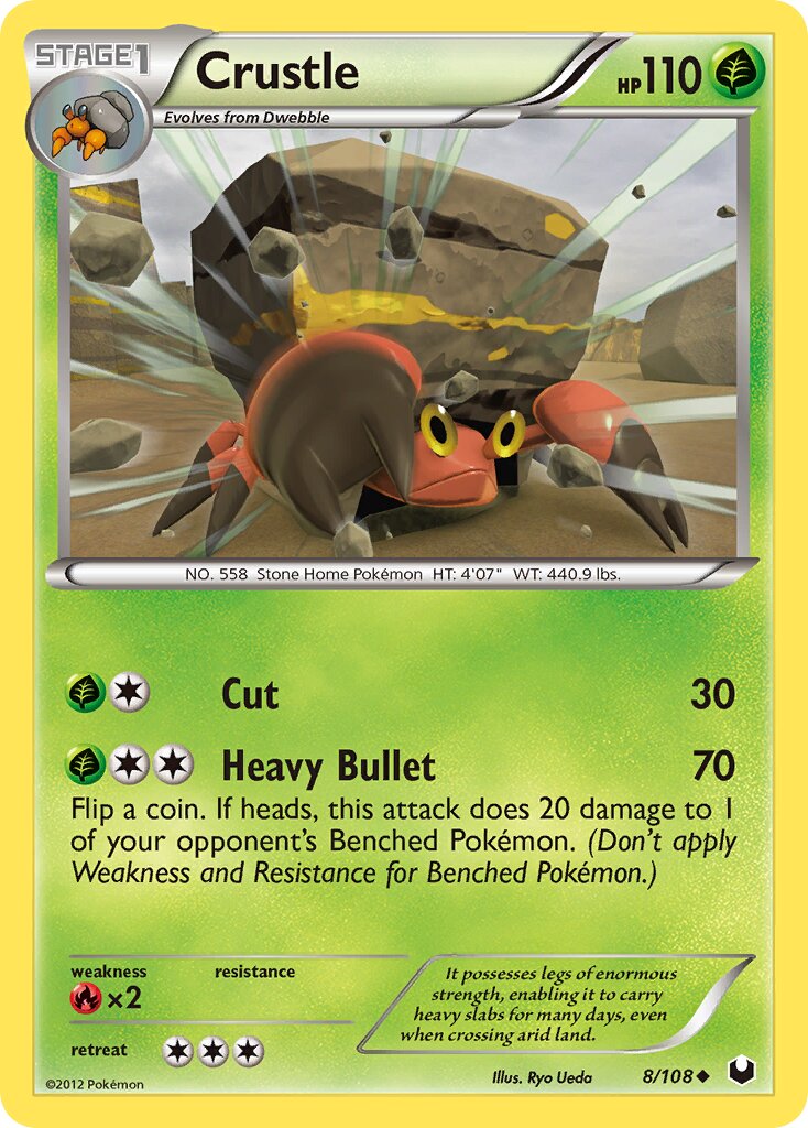 Crustle 008/111 — Dark Explorers (English Pokémon TCG card)