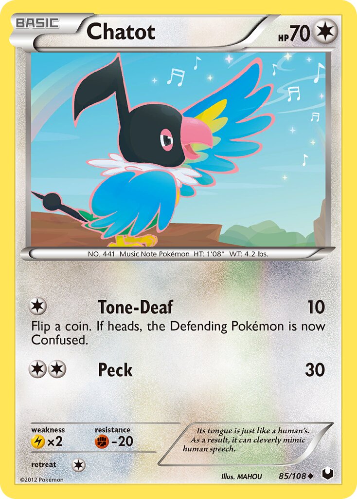 Chatot 085/111 — Dark Explorers (English Pokémon TCG card)