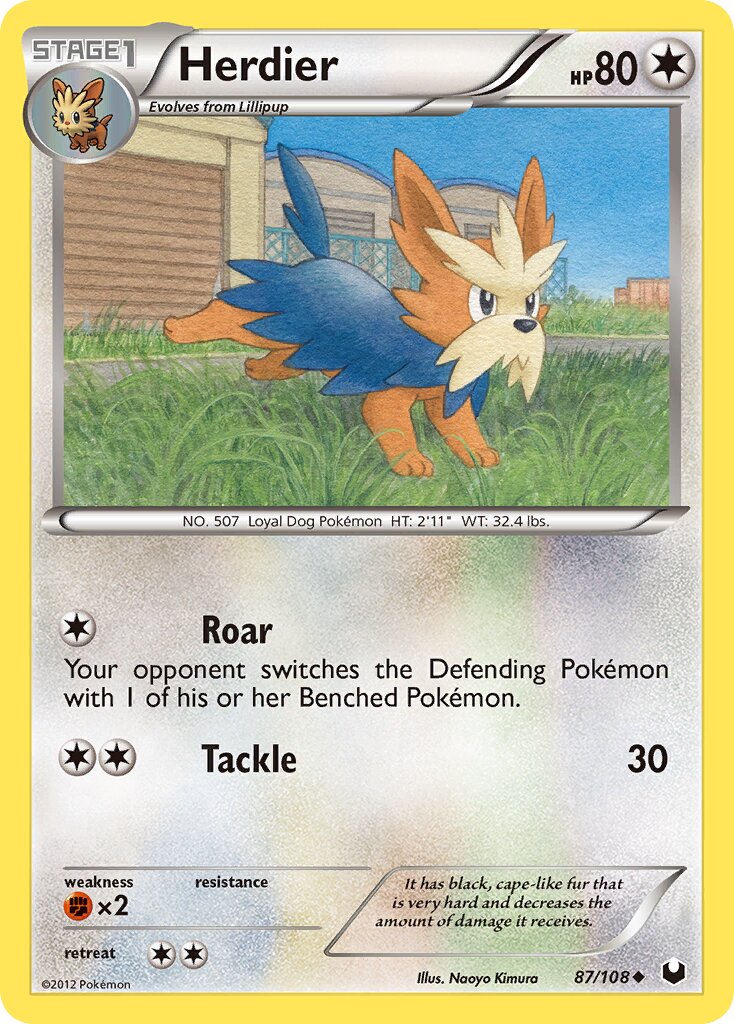 Herdier 087/111 — Dark Explorers (English Pokémon TCG card)