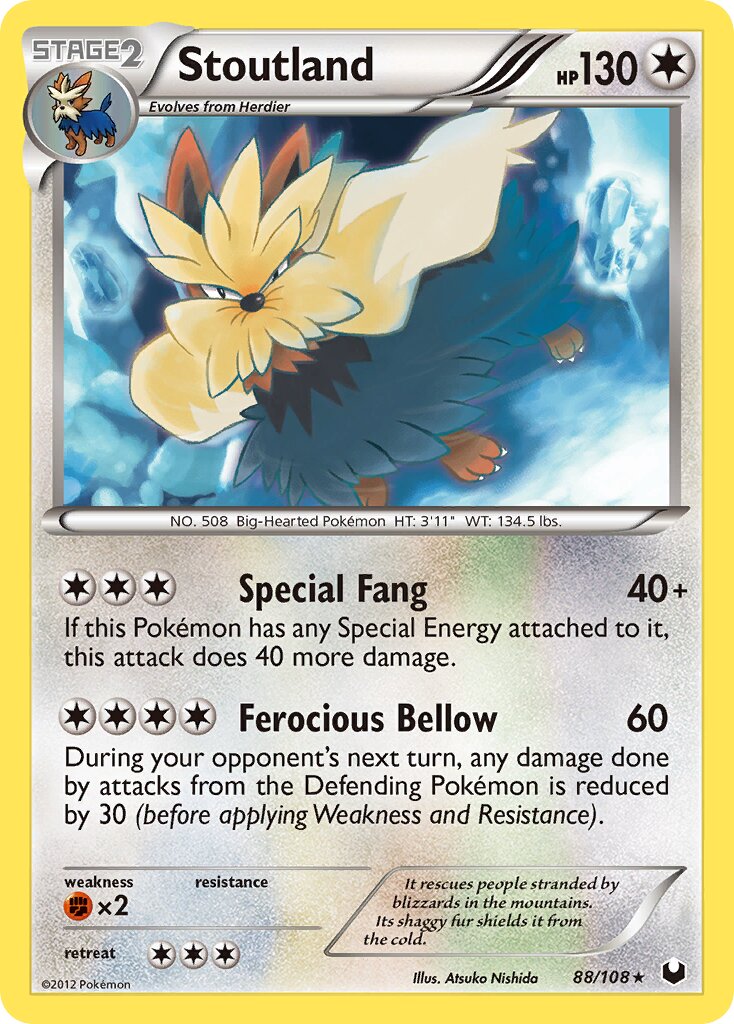 Stoutland 088/111 — Dark Explorers (English Pokémon TCG card)