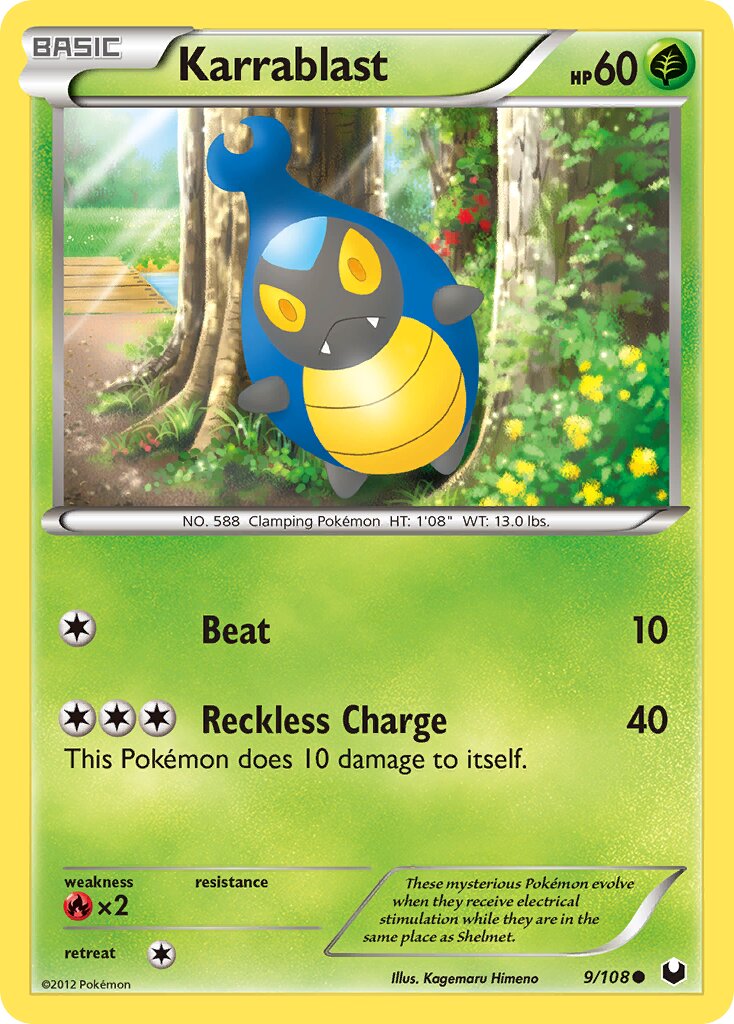 Karrablast 009/111 — Dark Explorers (English Pokémon TCG card)