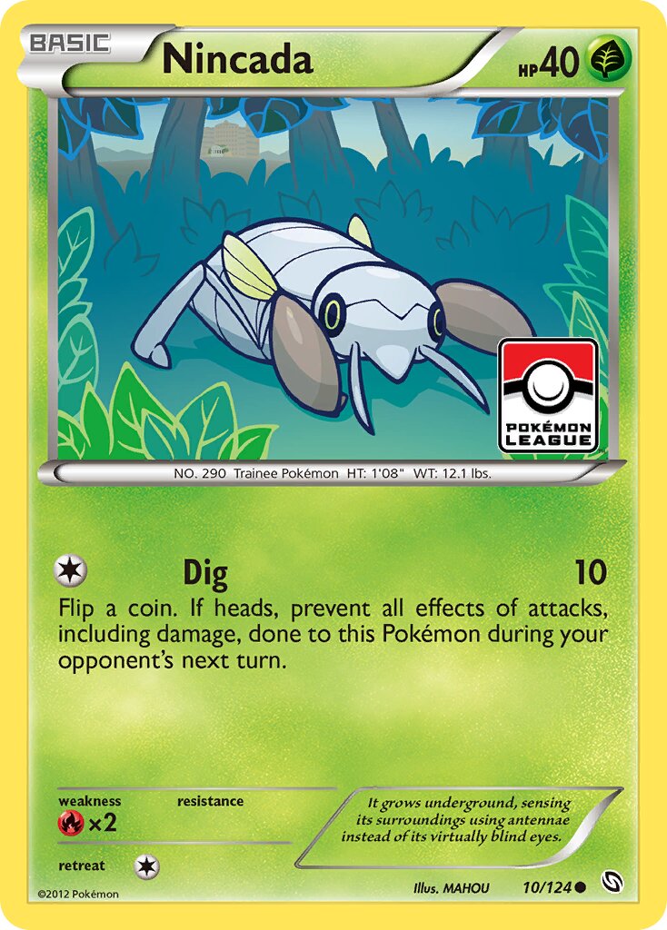 Nincada 010/128 — Dragons Exalted (English Pokémon TCG card)