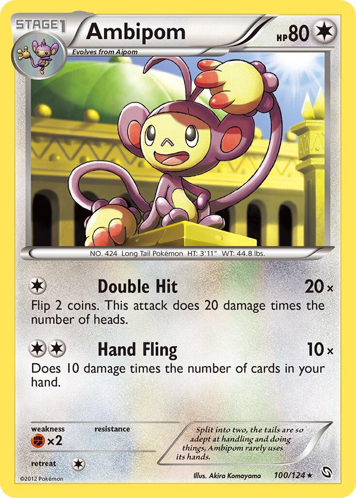 Ambipom 100/128 — Dragons Exalted (English Pokémon TCG card)