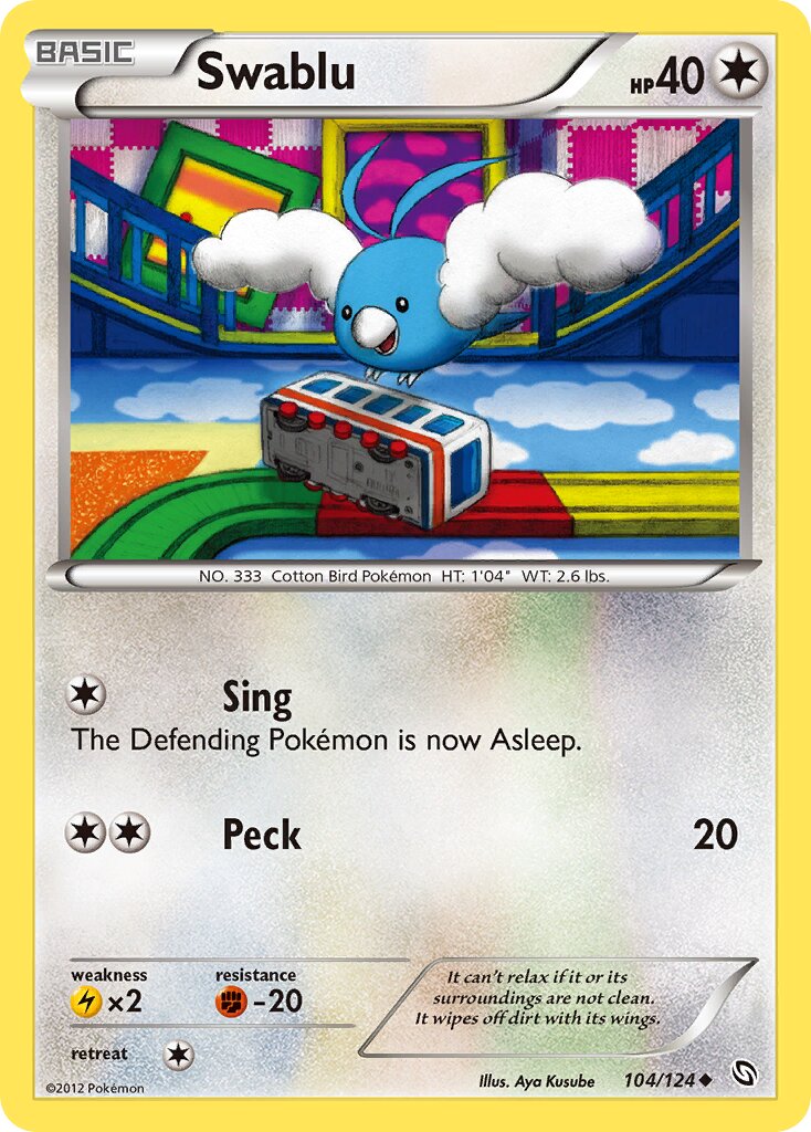 Swablu 104/128 — Dragons Exalted (English Pokémon TCG card)