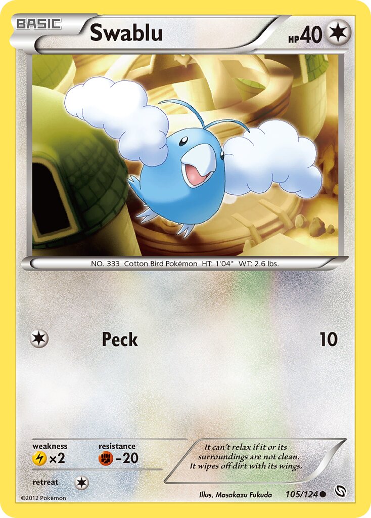 Swablu 105/128 — Dragons Exalted (English Pokémon TCG card)