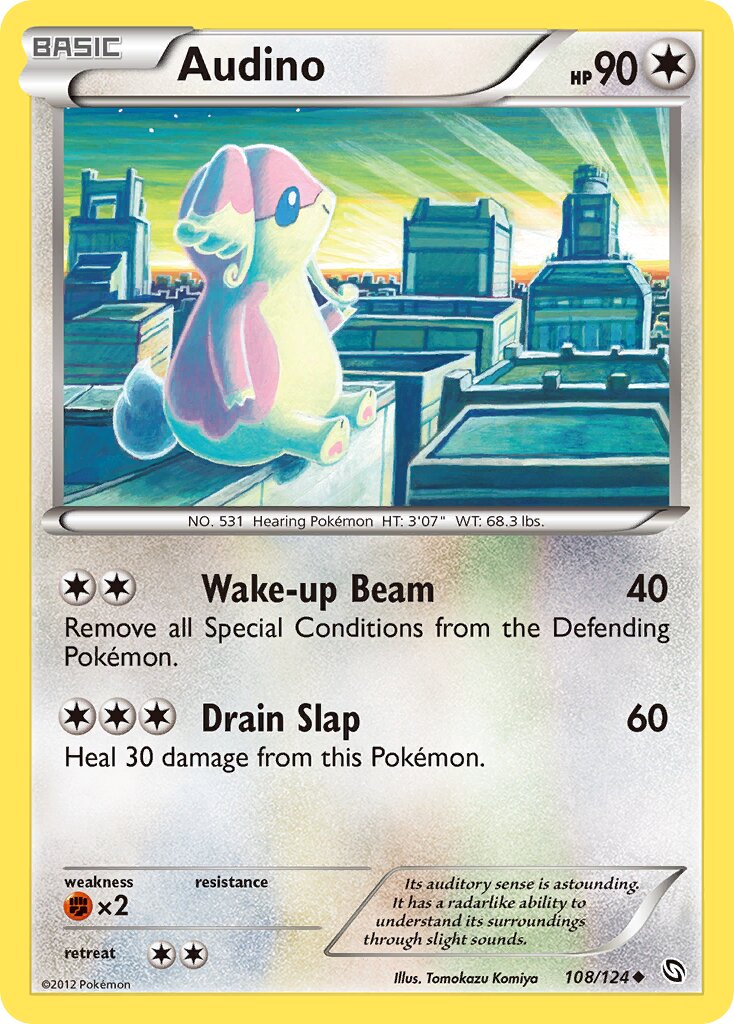 Audino 108/128 — Dragons Exalted (English Pokémon TCG card)
