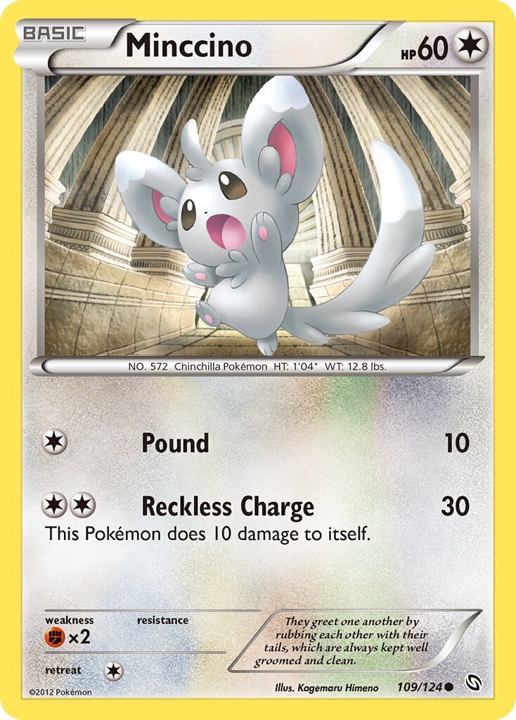 Minccino 109/128 — Dragons Exalted (English Pokémon TCG card)