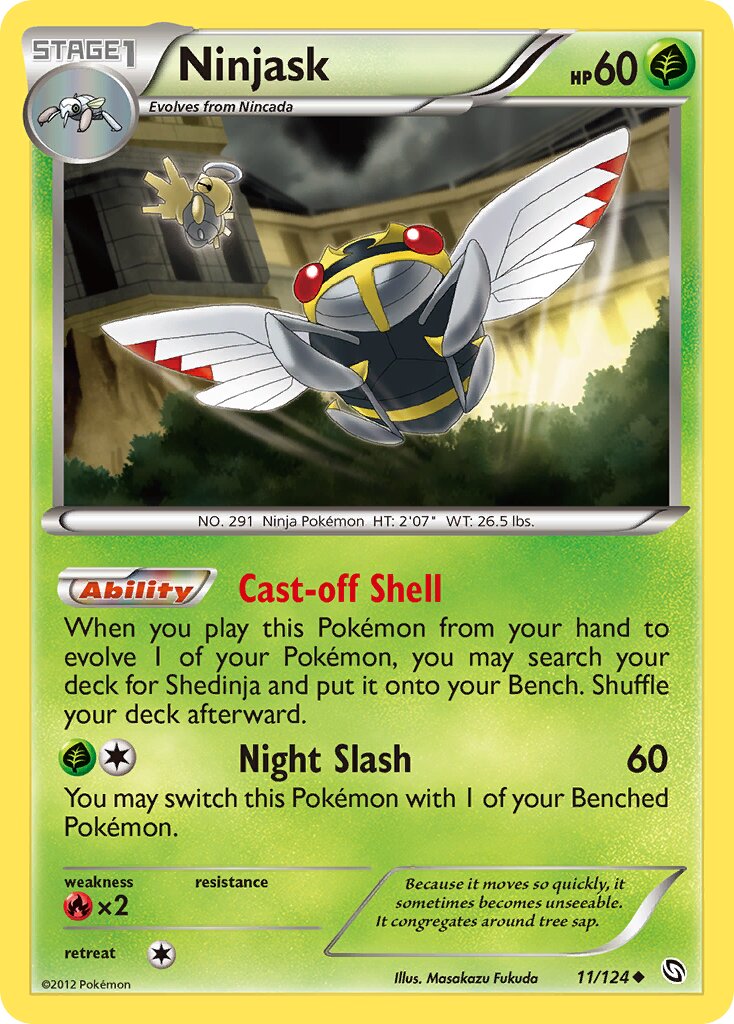 Ninjask 011/128 — Dragons Exalted (English Pokémon TCG card)