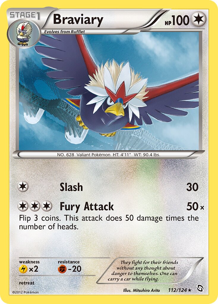 Braviary 112/128 — Dragons Exalted (English Pokémon TCG card)