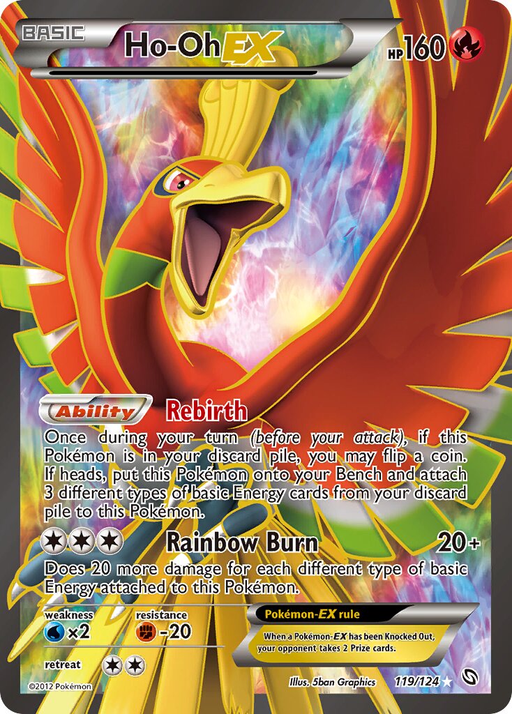 Ho-Oh-EX 119/128 — Dragons Exalted (English Pokémon TCG card)