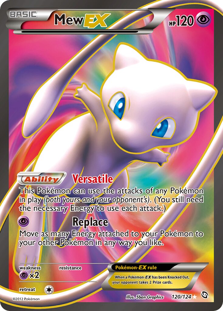 Mew-EX 120/128 — Dragons Exalted (English Pokémon TCG card)
