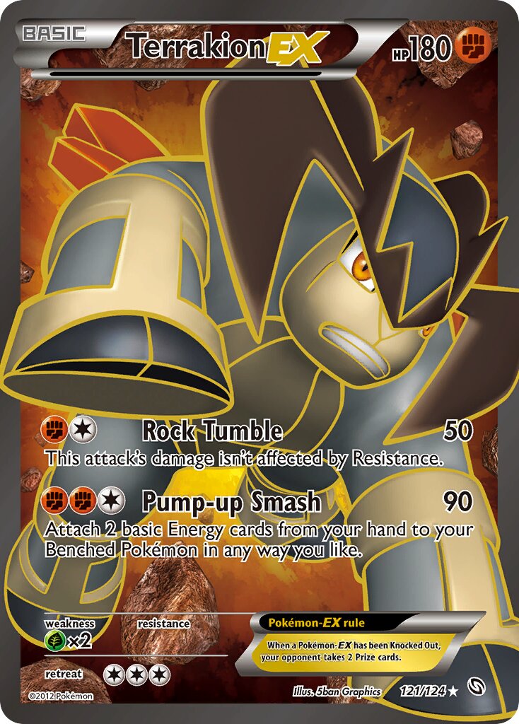 Terrakion-EX 121/128 — Dragons Exalted (English Pokémon TCG card)