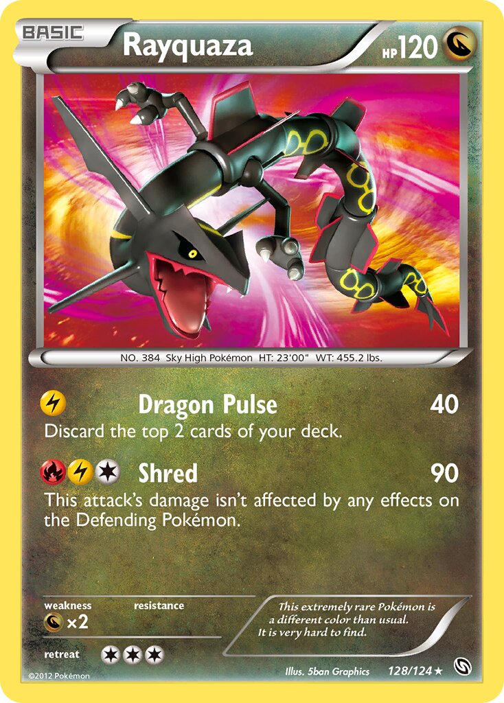 Rayquaza 128/128 — Dragons Exalted (English Pokémon TCG card)