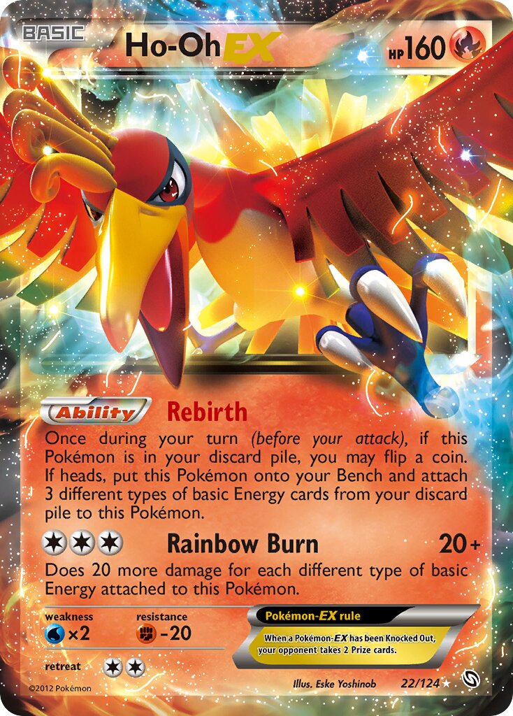 Ho-Oh-EX 022/128 — Dragons Exalted (English Pokémon TCG card)