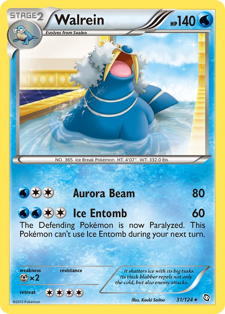 Walrein 031/128 — Dragons Exalted (English Pokémon TCG card)