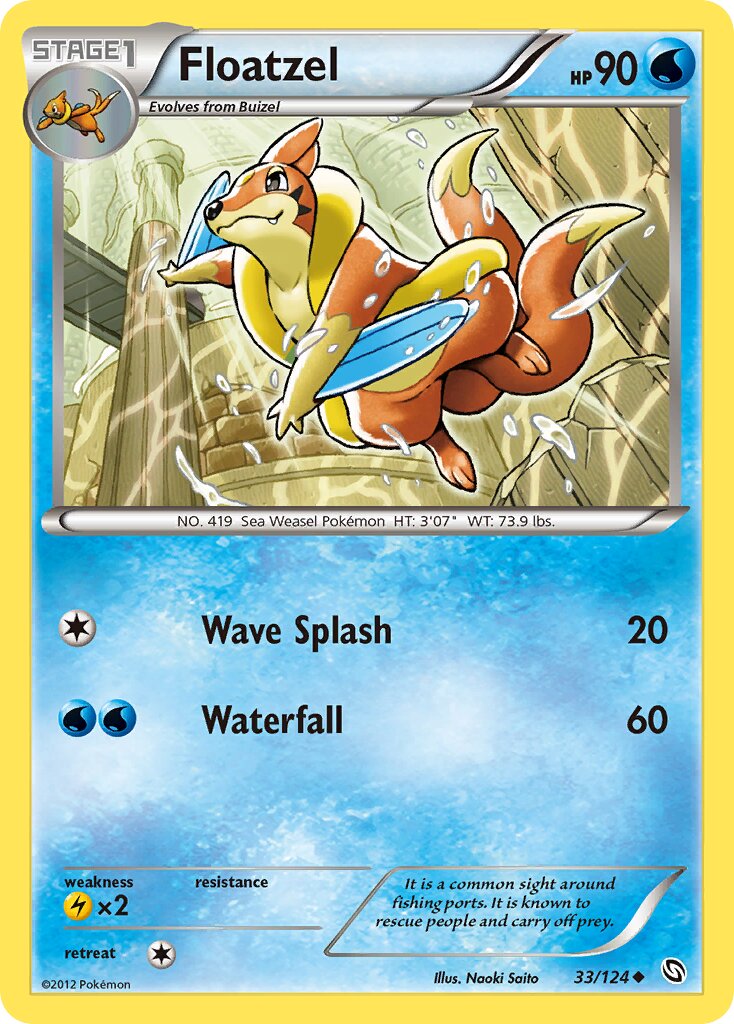 Floatzel 033/128 — Dragons Exalted (English Pokémon TCG card)