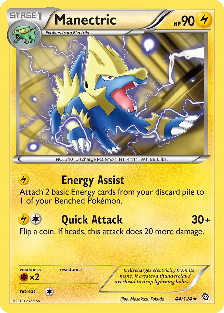 Manectric 044/128 — Dragons Exalted (English Pokémon TCG card)