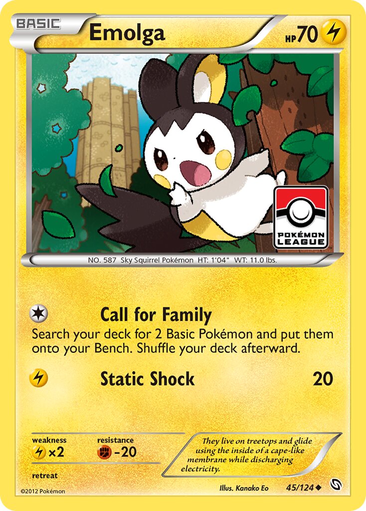 Emolga 045/128 — Dragons Exalted (English Pokémon TCG card)