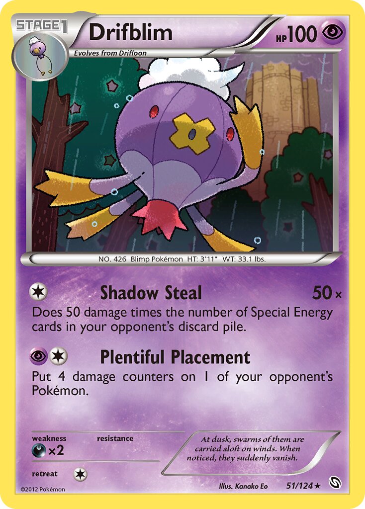 Drifblim 051/128 — Dragons Exalted (English Pokémon TCG card)